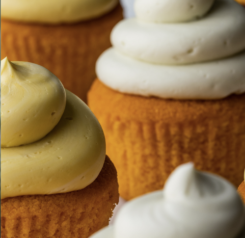 orange natural colours in barkery cup cakes